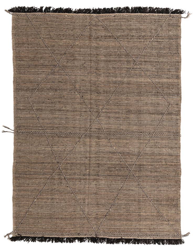 Detail image of 6' 7 x 9' 9 Hand Knotted Moroccan Wool Rug