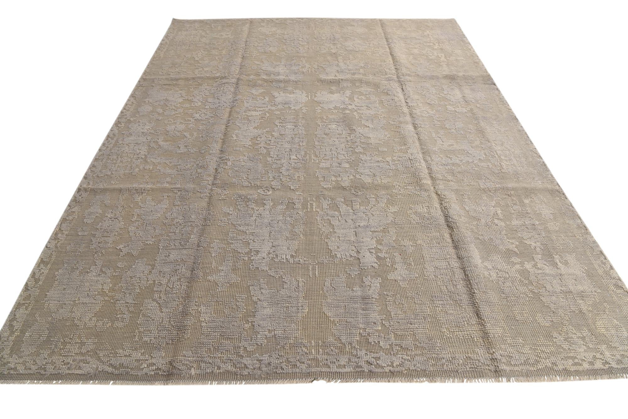 8' x 10' 9 Hand Knotted Moroccan Wool Rug