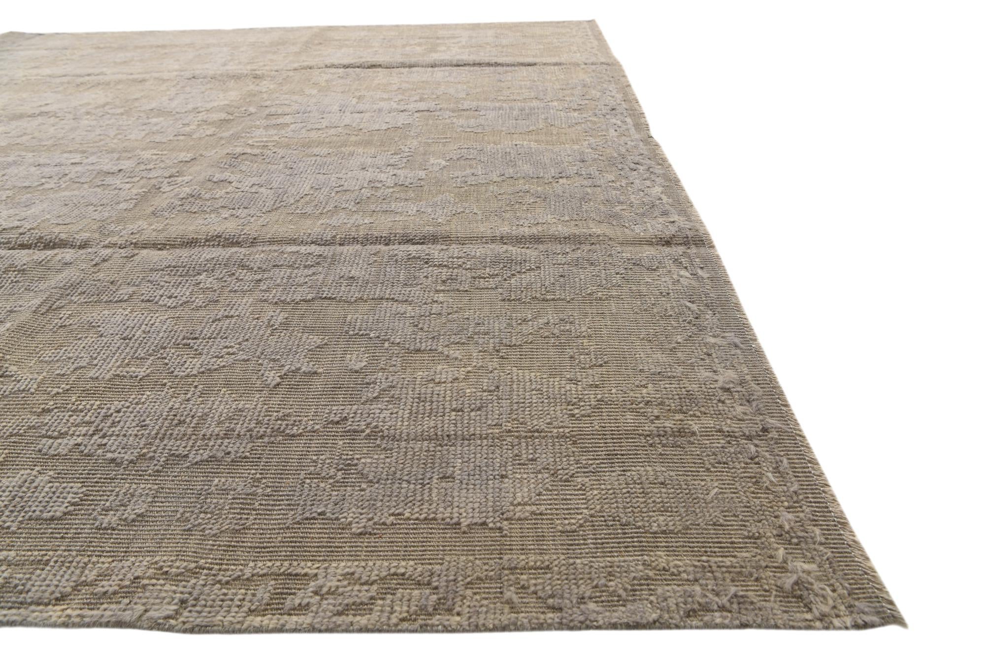8' x 10' 9 Hand Knotted Moroccan Wool Rug