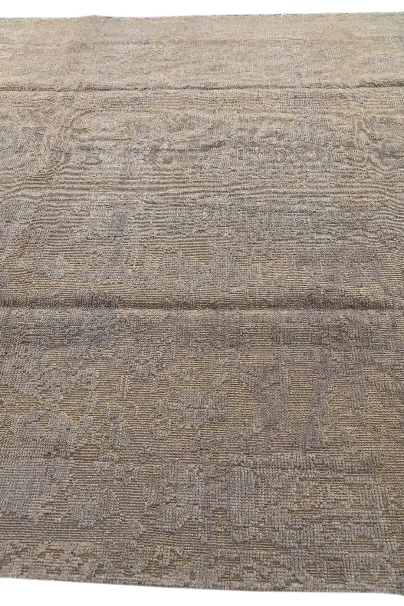 8' x 10' 9 Hand Knotted Moroccan Wool Rug