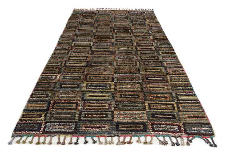 6' 4 x 10' 7 Hand Knotted Moroccan Wool Rug