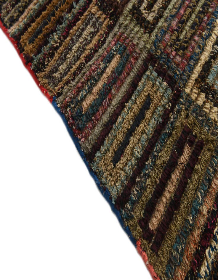 Detail image of 6' 4 x 10' 7  Hand Knotted Moroccan Wool Rug