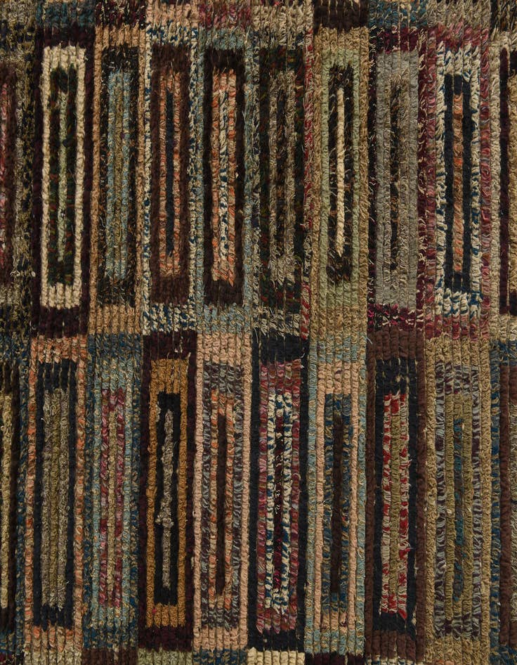 Detail image of 6' 4 x 10' 7  Hand Knotted Moroccan Wool Rug