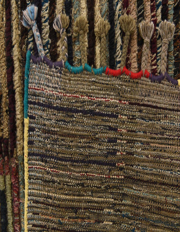 Detail image of 6' 4 x 10' 7  Hand Knotted Moroccan Wool Rug