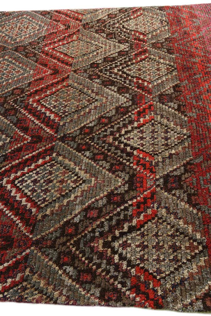 7' 8 x 9' 8 Hand Knotted Moroccan Wool Rug