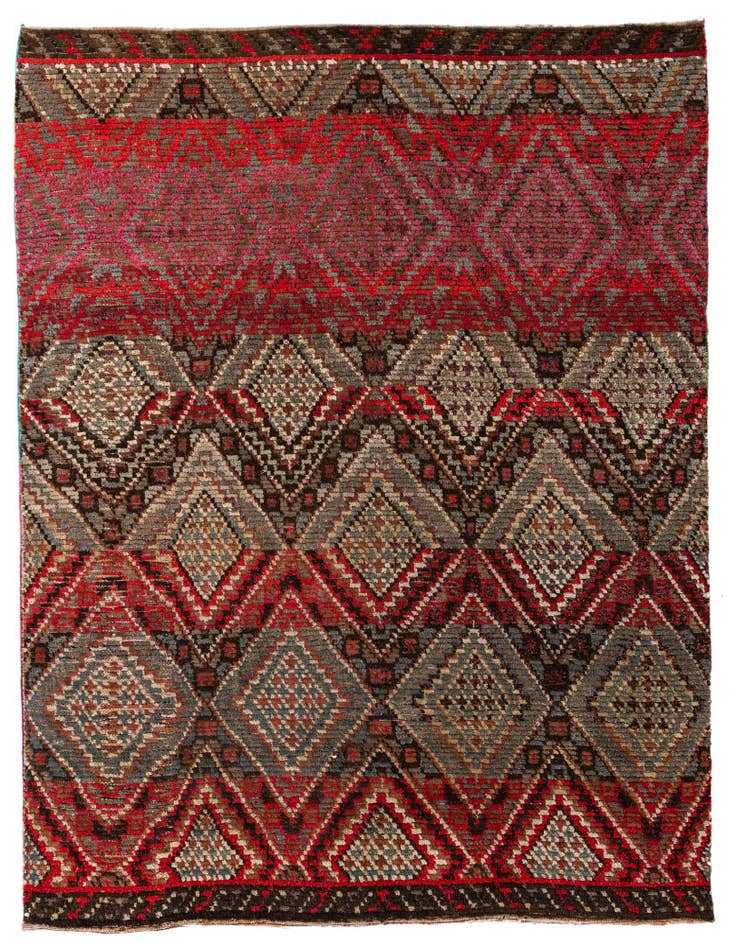 Detail image of 7' 8 x 9' 8 Hand Knotted Moroccan Wool Rug