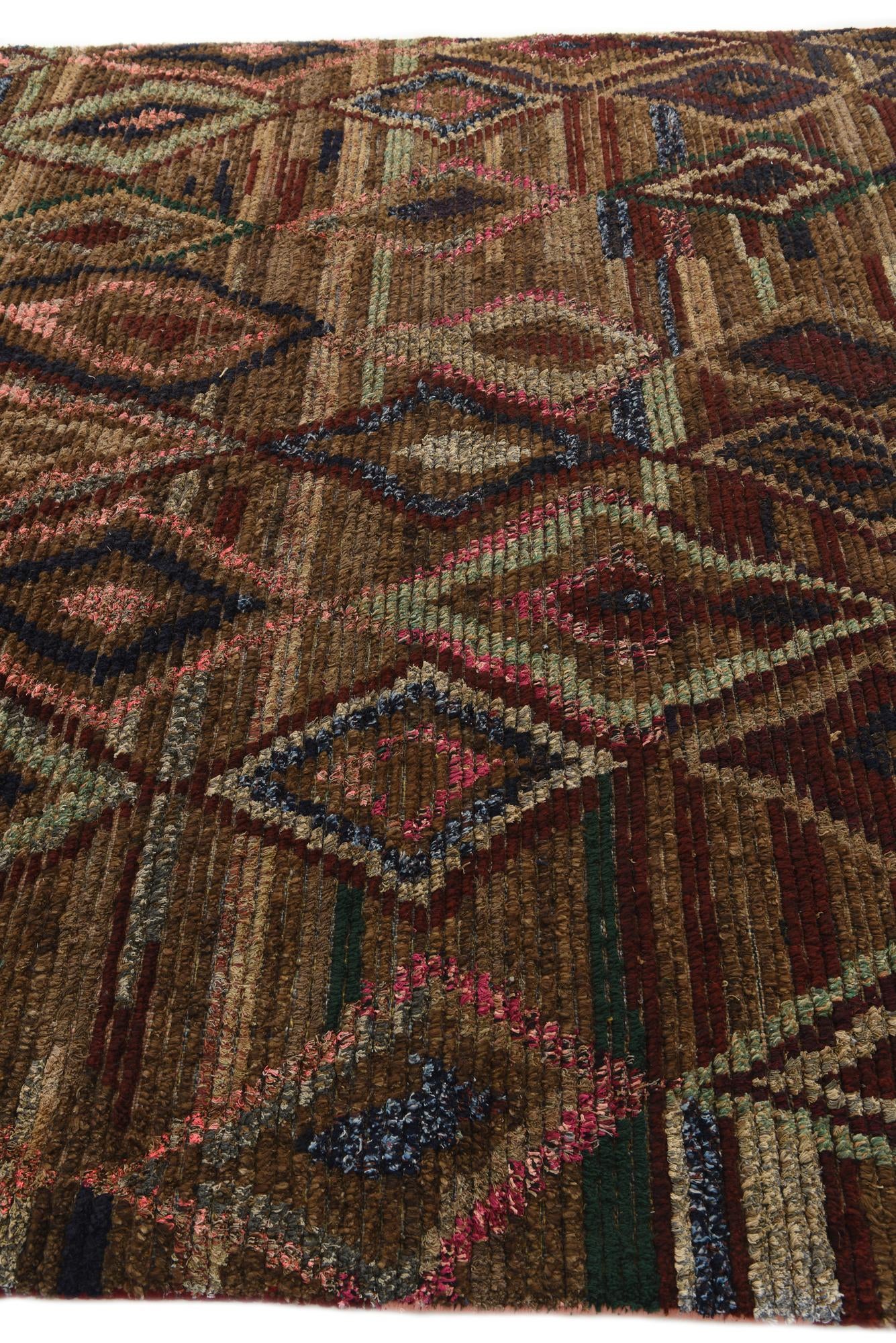6' 9 x 9' 9 Hand Knotted Moroccan Wool Rug
