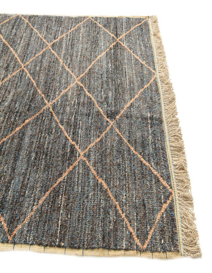Detail image of 6' 2 x 9'  Hand Knotted Moroccan Wool Rug