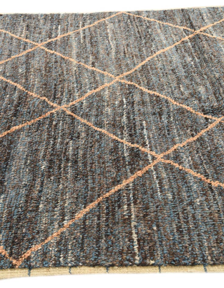Detail image of 6' 2 x 9'  Hand Knotted Moroccan Wool Rug