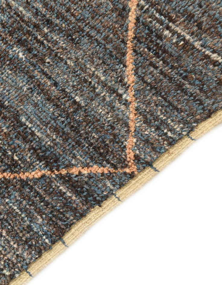 Detail image of 6' 2 x 9'  Hand Knotted Moroccan Wool Rug