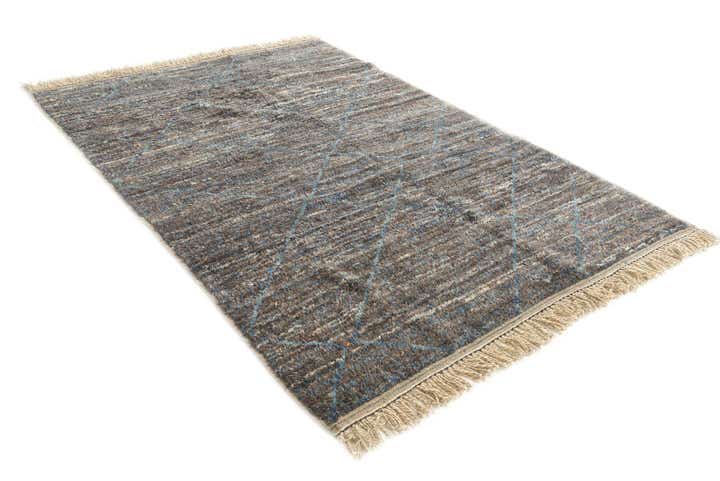 6' 3 x 9' 2 Hand Knotted Moroccan Wool Rug