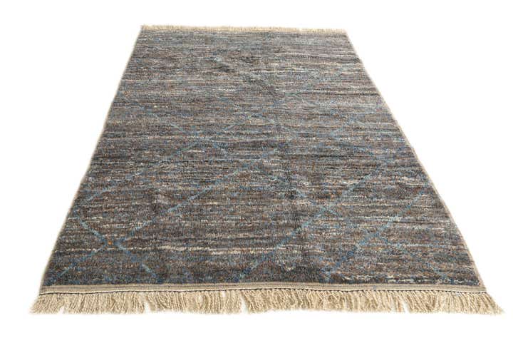 6' 3 x 9' 2 Hand Knotted Moroccan Wool Rug