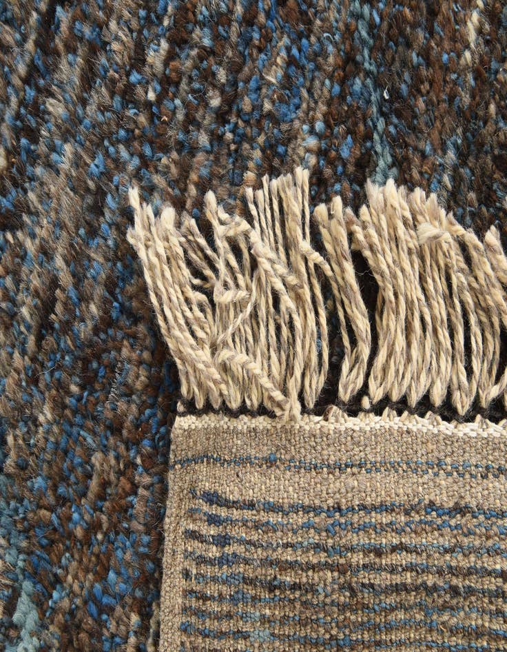 Detail image of 6' 3 x 9' 2  Hand Knotted Moroccan Wool Rug