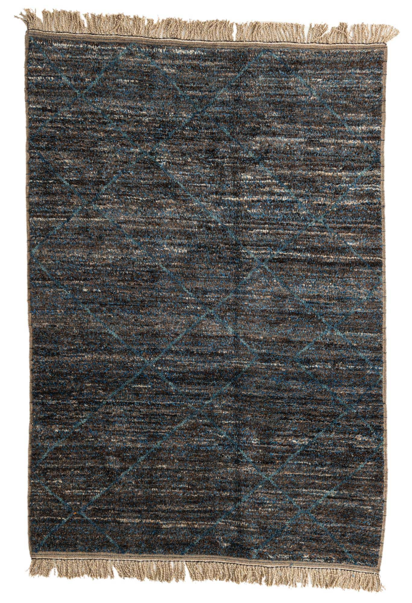 6' 3 x 9' 2 Hand Knotted Moroccan Wool Rug
