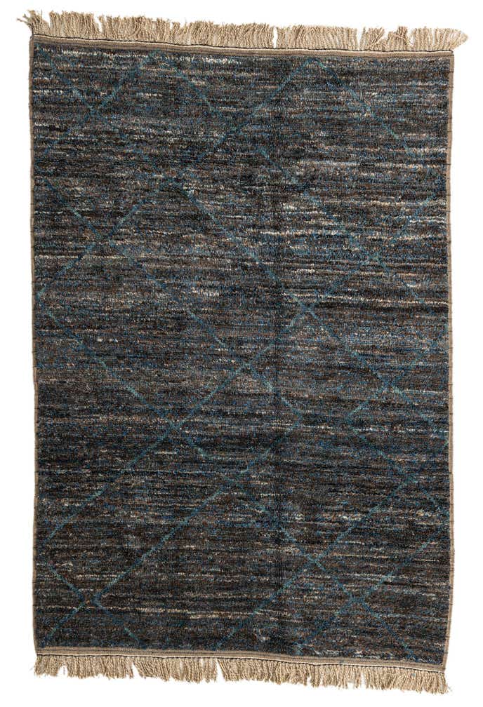 6' 3 x 9' 2 Hand Knotted Moroccan Wool Rug