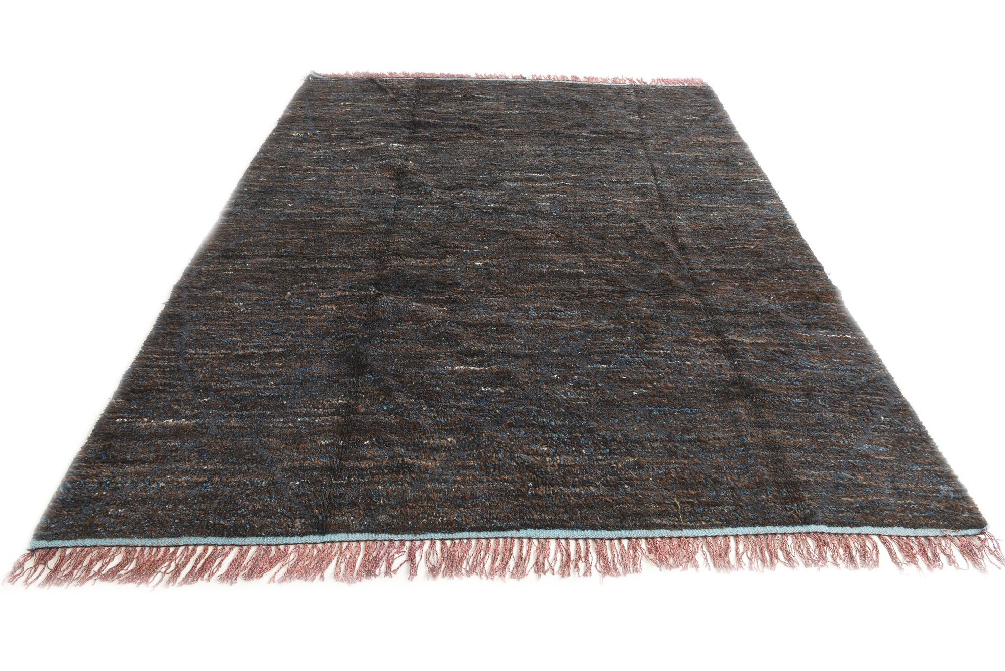 7' 8 x 10' 2 Hand Knotted Moroccan Wool Rug