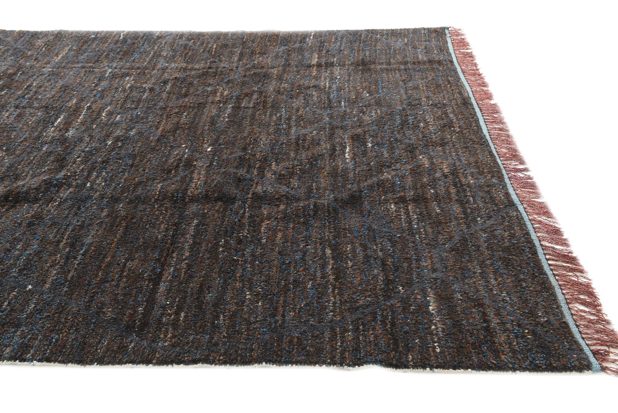 7' 8 x 10' 2 Hand Knotted Moroccan Wool Rug