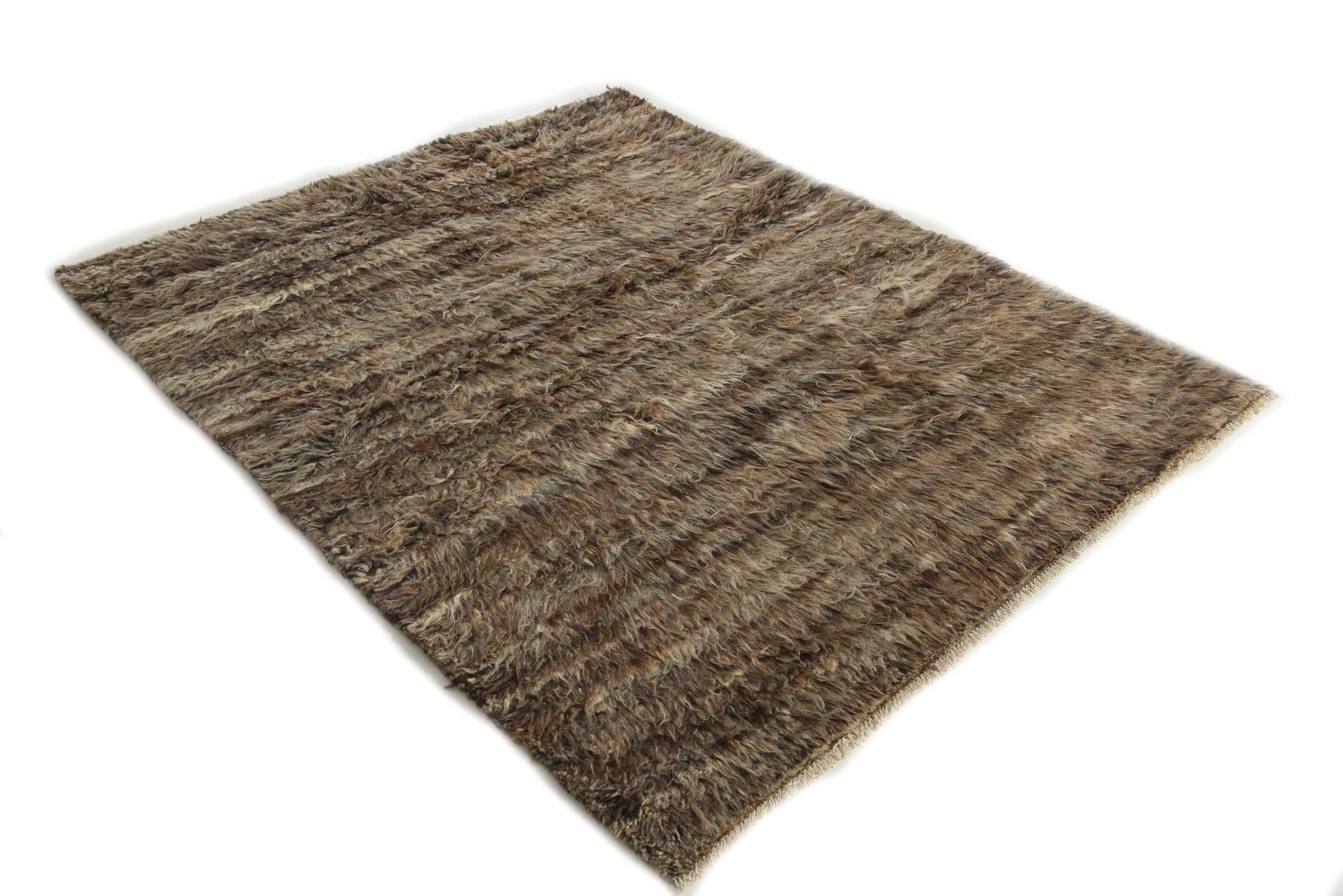 5' 9 x 7' Hand Knotted Moroccan Wool Rug