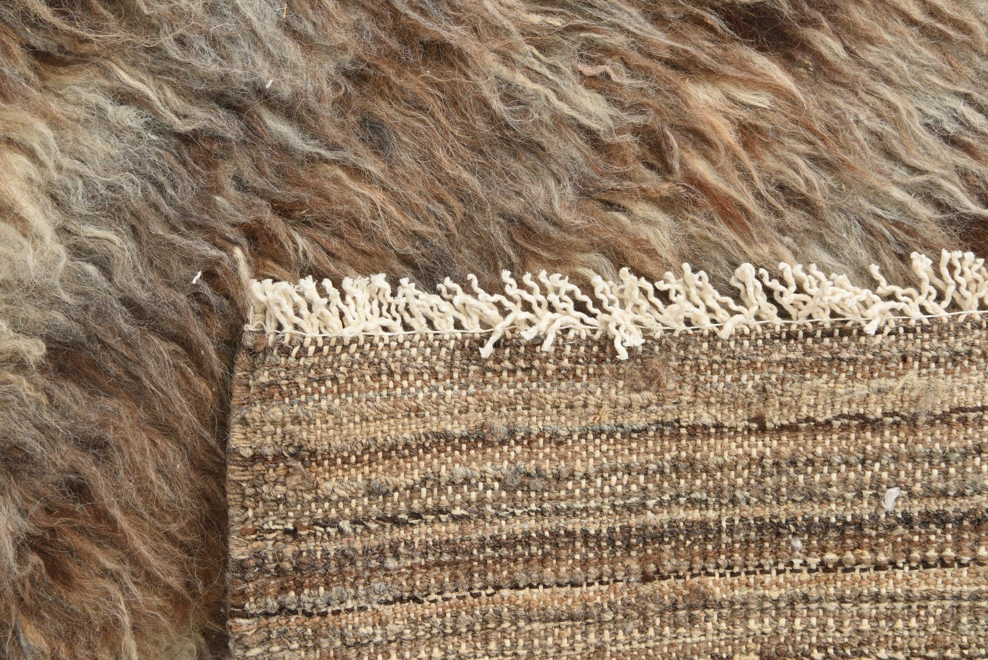 5' 9 x 7' Hand Knotted Moroccan Wool Rug