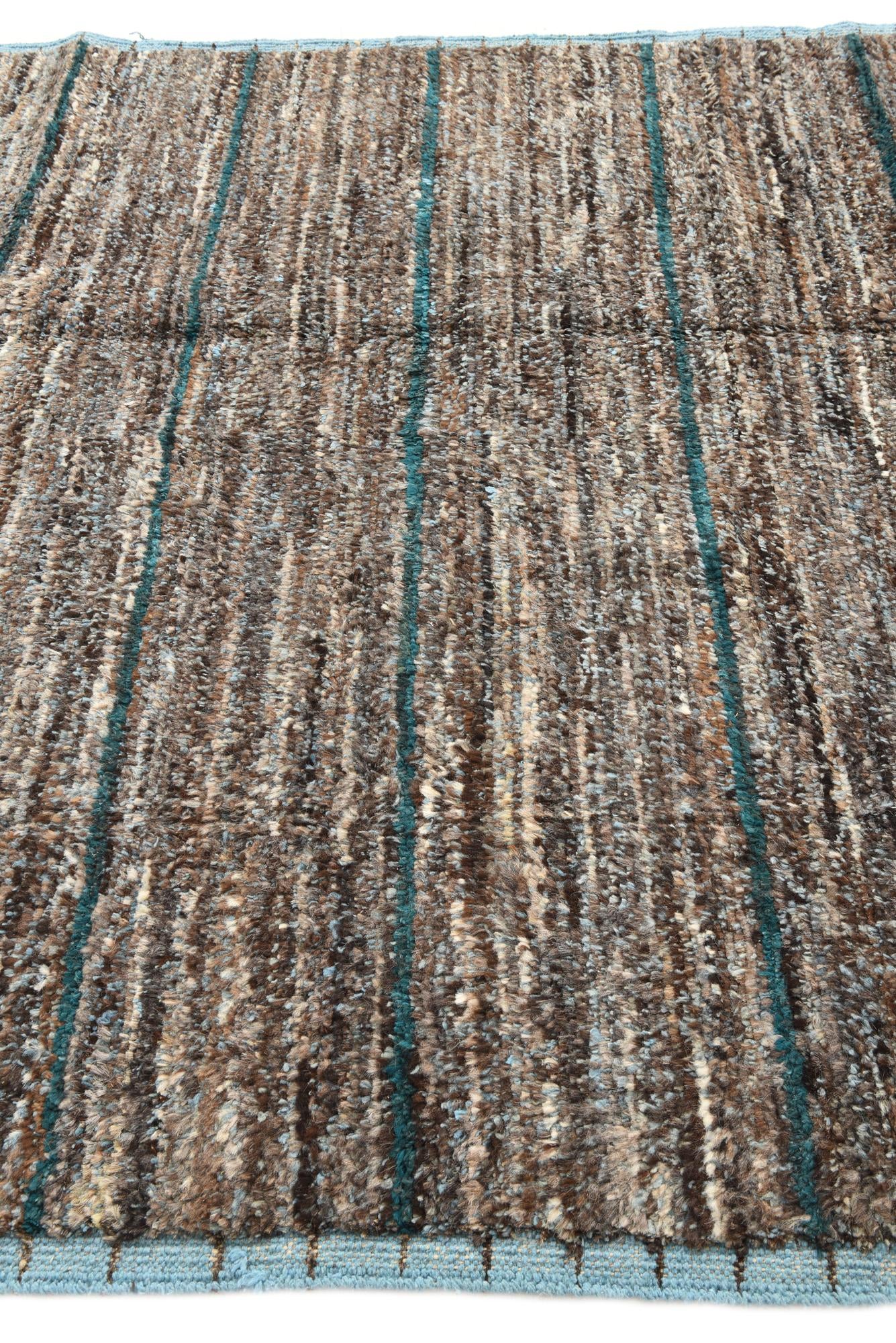 6' 2 x 9' 6 Hand Knotted Moroccan Wool Rug