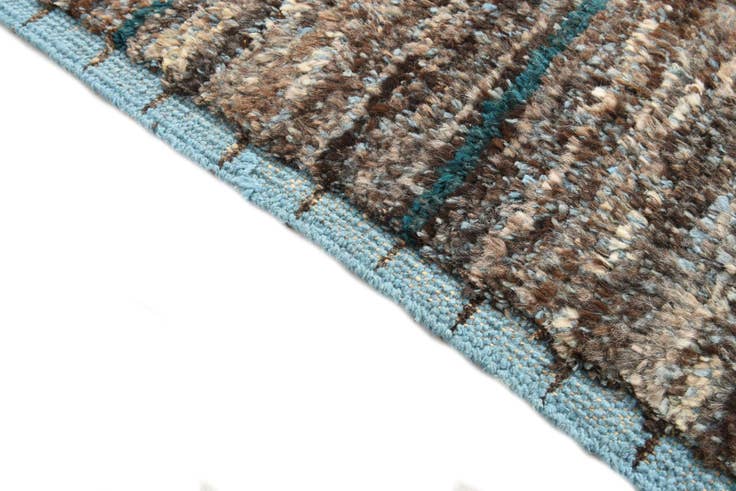 Detail image of 6' 2 x 9' 6 Hand Knotted Moroccan Wool Rug