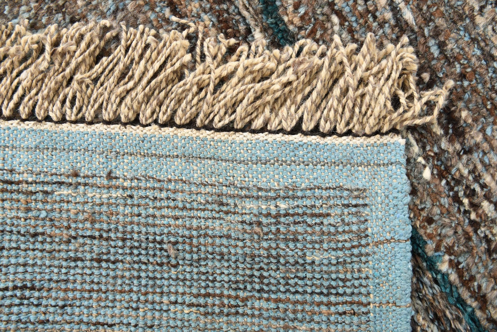 6' 2 x 9' 6 Hand Knotted Moroccan Wool Rug