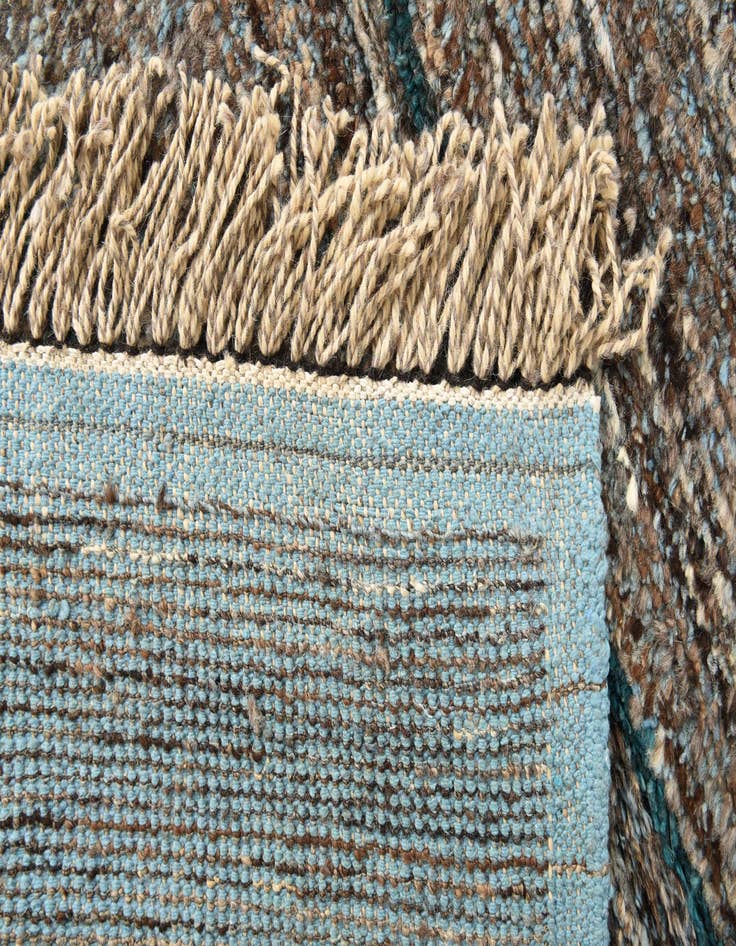 Detail image of 6' 2 x 9' 6  Hand Knotted Moroccan Wool Rug