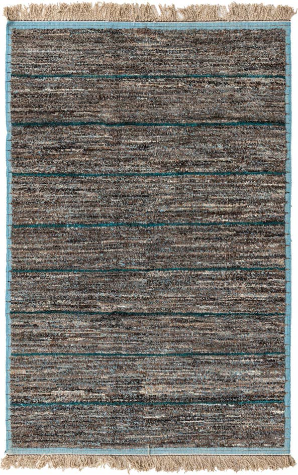 Detail image of 6' 2 x 9' 6 Hand Knotted Moroccan Wool Rug