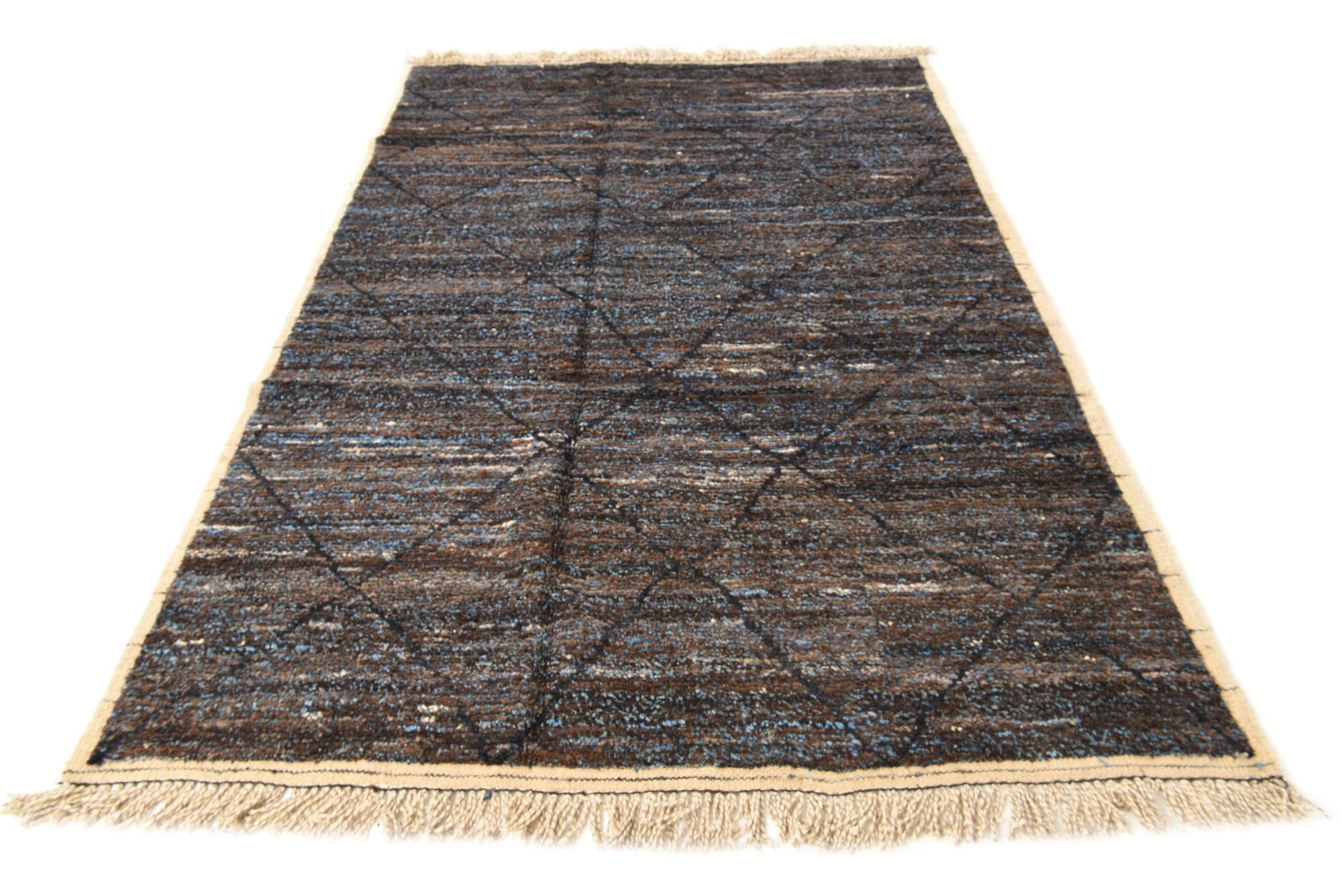 6' 2 x 9' 3 Hand Knotted Moroccan Wool Rug