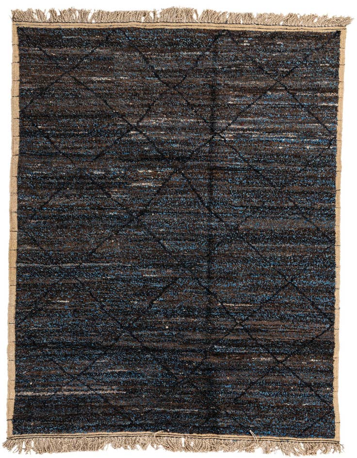 Detail image of 6' 2 x 9' 3 Hand Knotted Moroccan Wool Rug