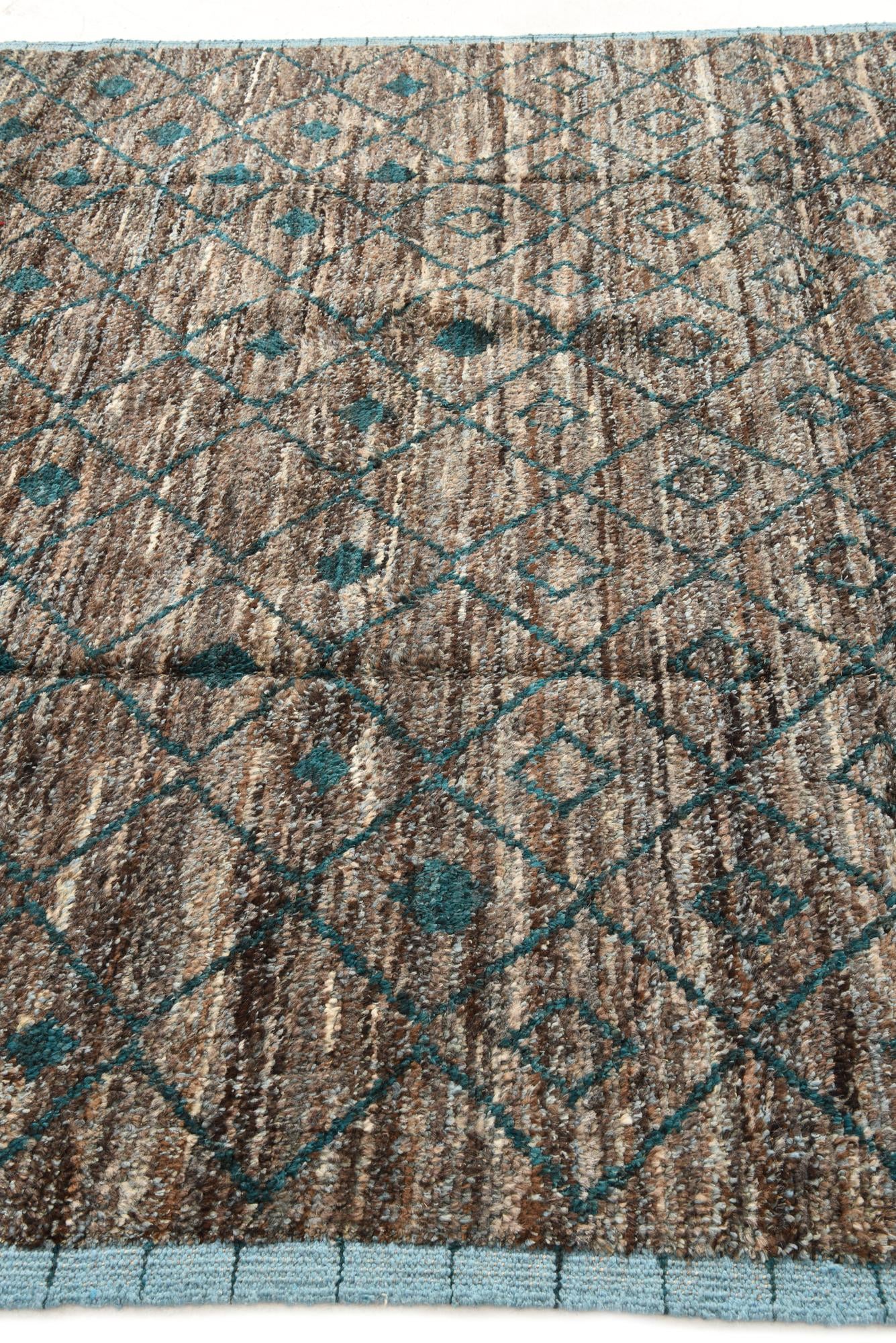 8' x 10' 6 Hand Knotted Moroccan Wool Rug