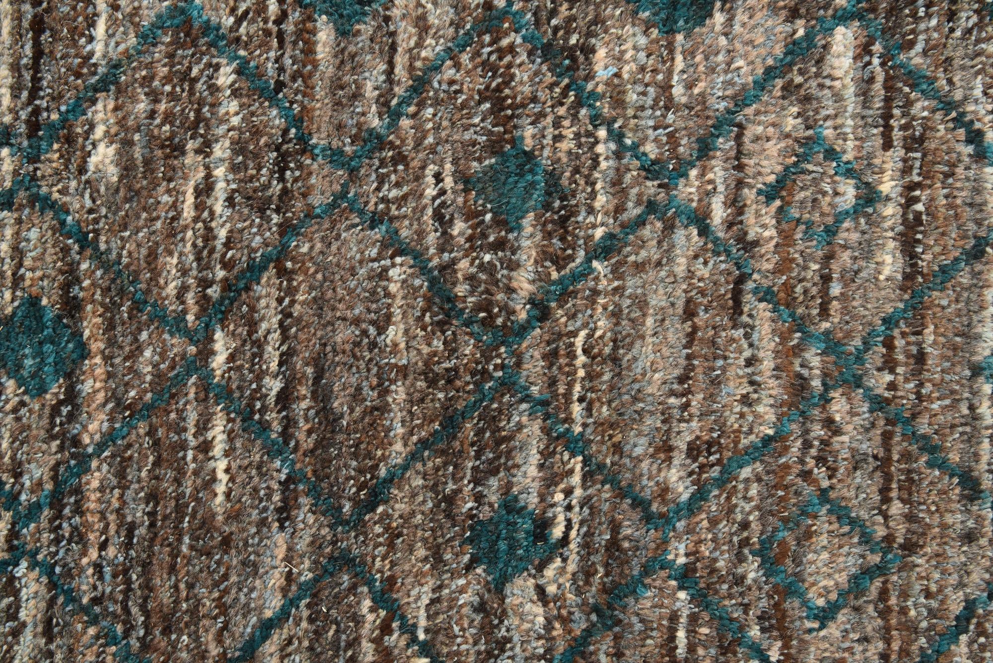8' x 10' 6 Hand Knotted Moroccan Wool Rug