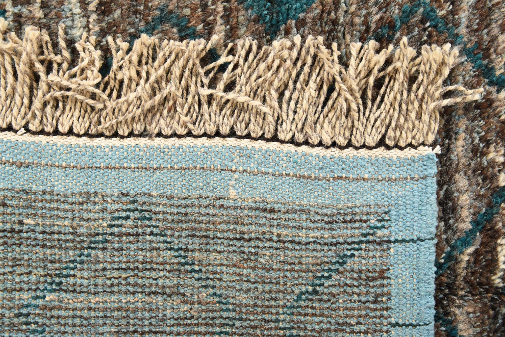 8' x 10' 6 Hand Knotted Moroccan Wool Rug