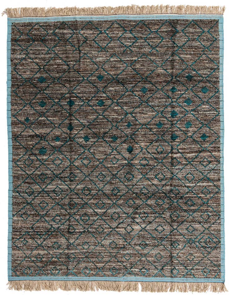 Detail image of 8' x 10' 6 Hand Knotted Moroccan Wool Rug