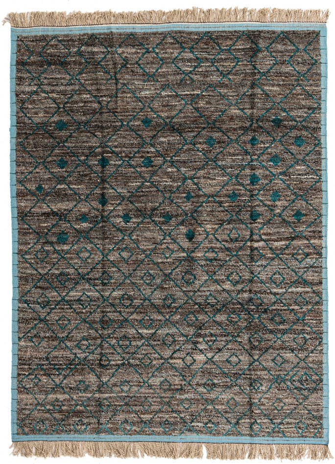 Detail image of 8' x 10' 6 Hand Knotted Moroccan Wool Rug