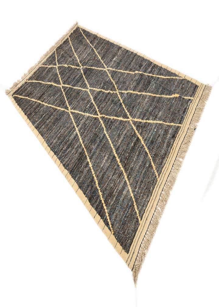 6' x 9' 9 Hand Knotted Moroccan Wool Rug