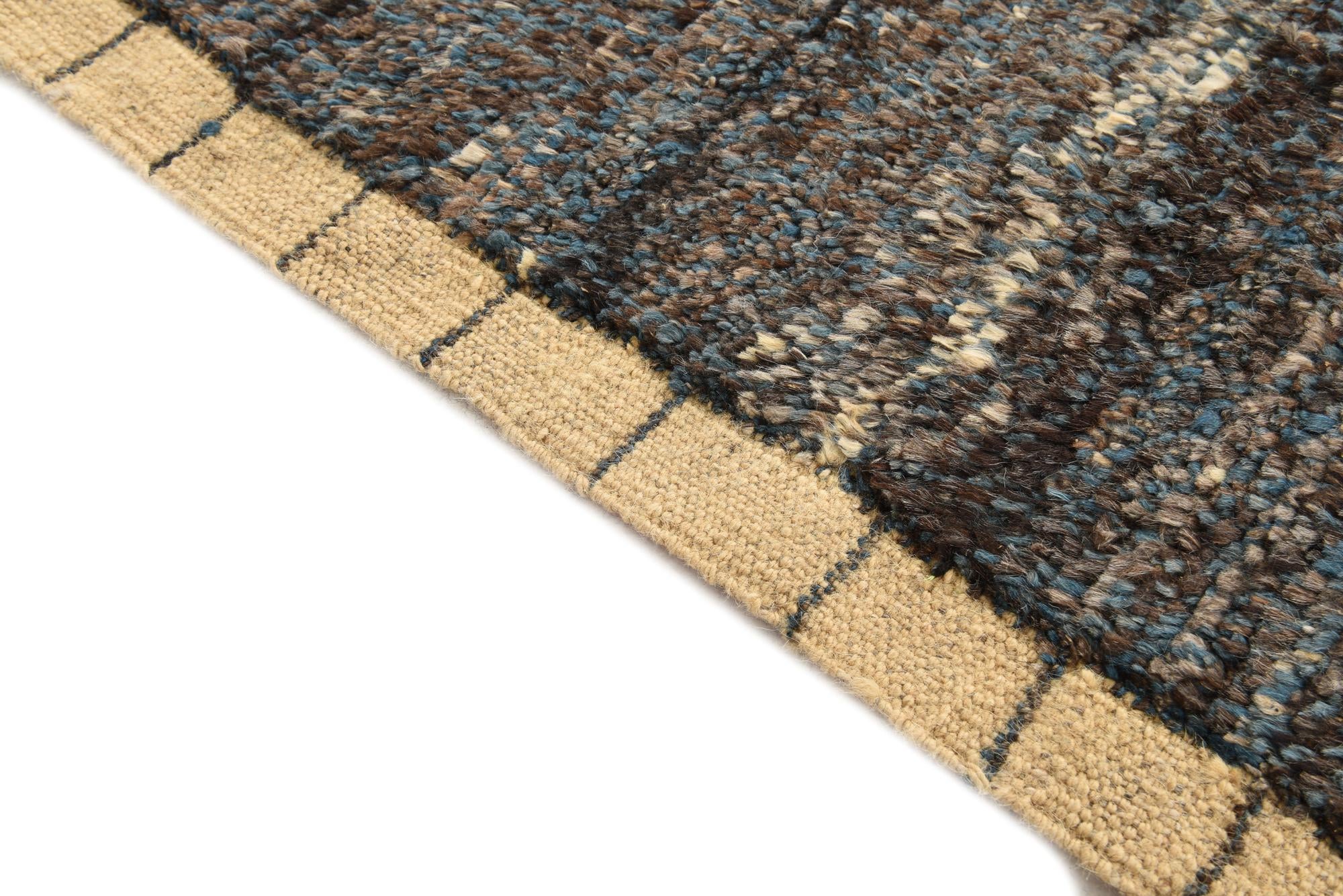 6' x 9' 9 Hand Knotted Moroccan Wool Rug