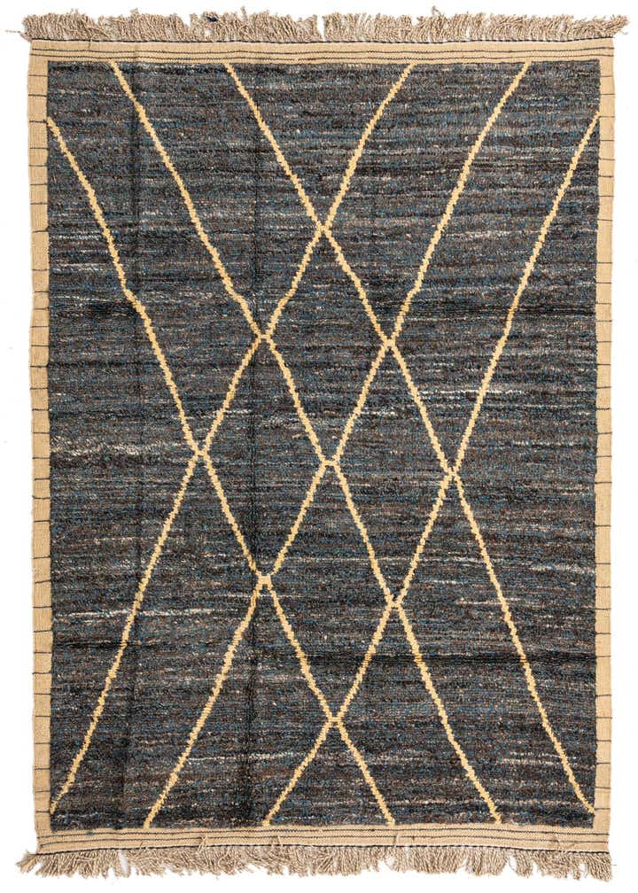 6' x 9' 9 Hand Knotted Moroccan Wool Rug