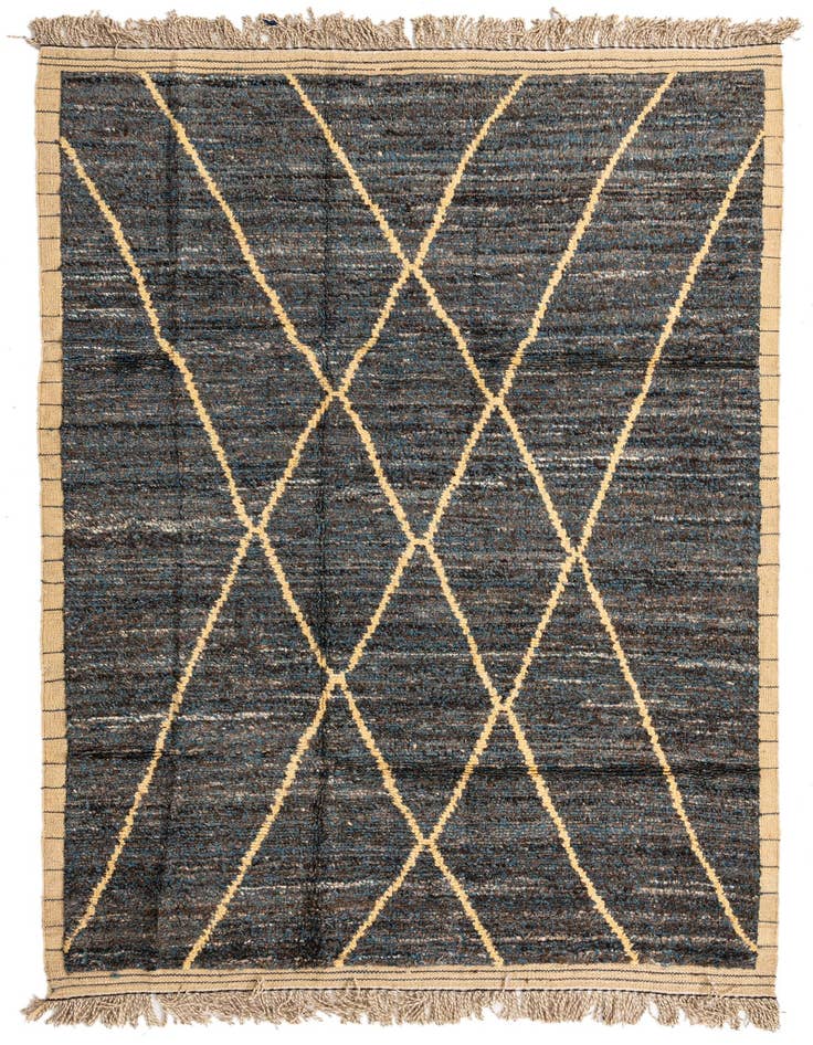 Detail image of 6' x 9' 9 Hand Knotted Moroccan Wool Rug