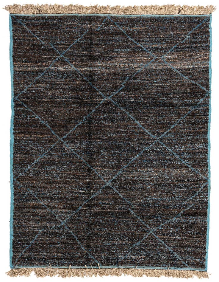 Detail image of 6' 6 x 9' 4 Hand Knotted Moroccan Wool Rug