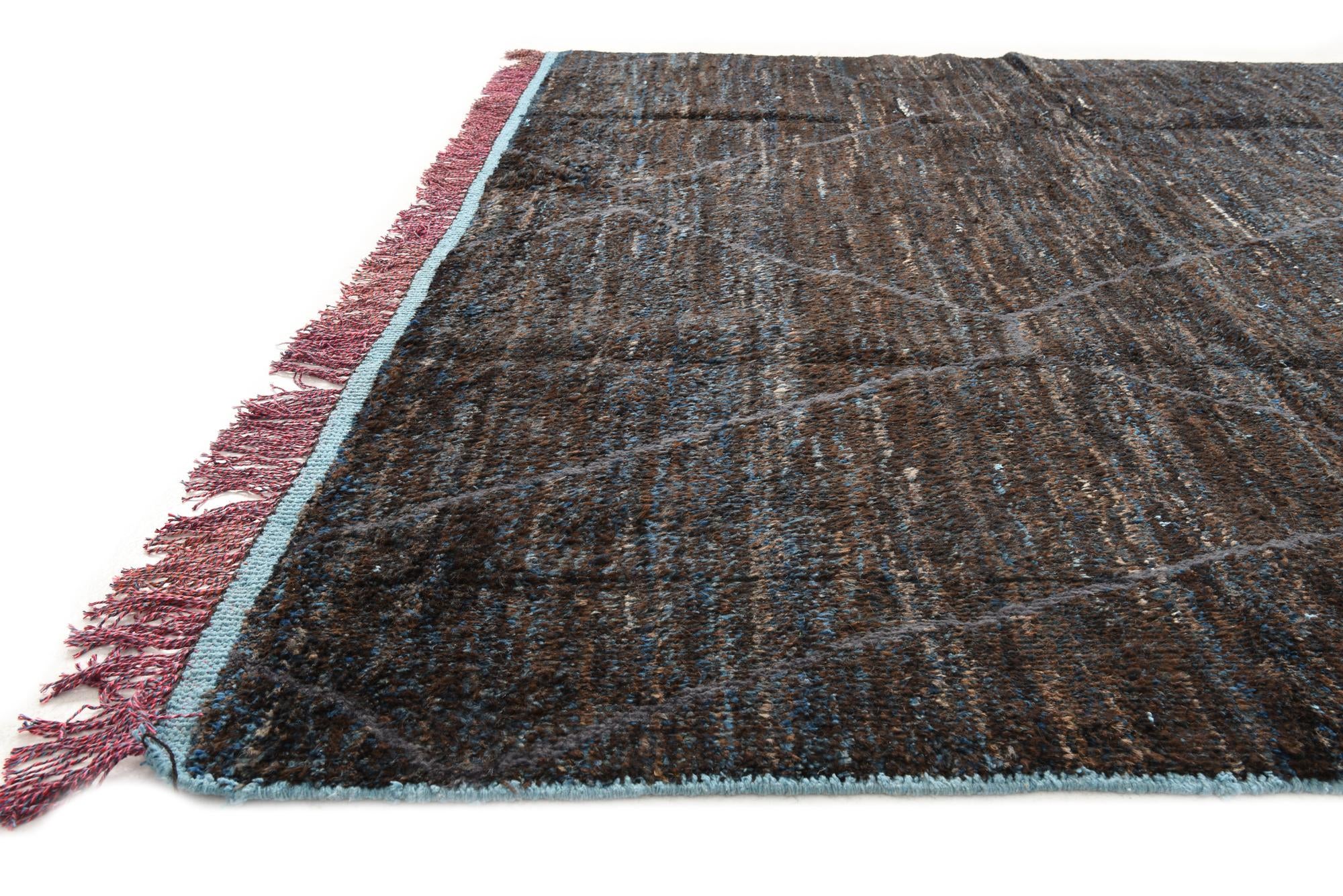 8' 8 x 11' 10 Hand Knotted Moroccan Wool Rug