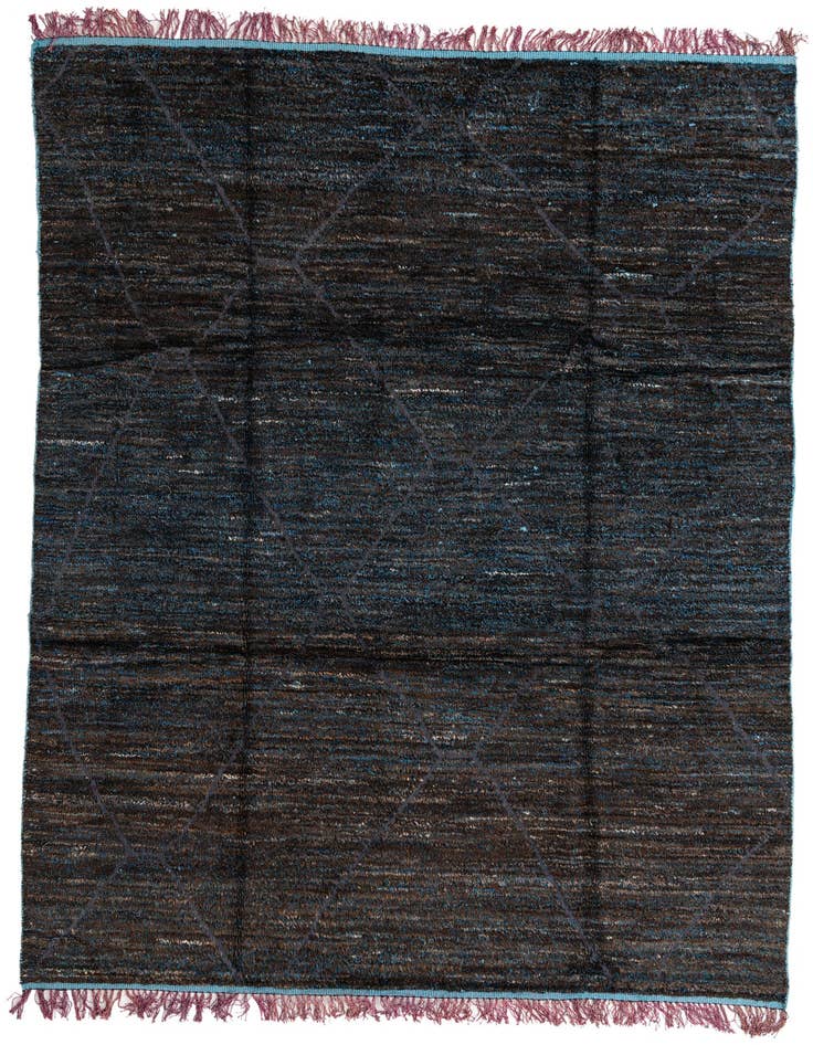 Detail image of 8' 8 x 11' 10 Hand Knotted Moroccan Wool Rug
