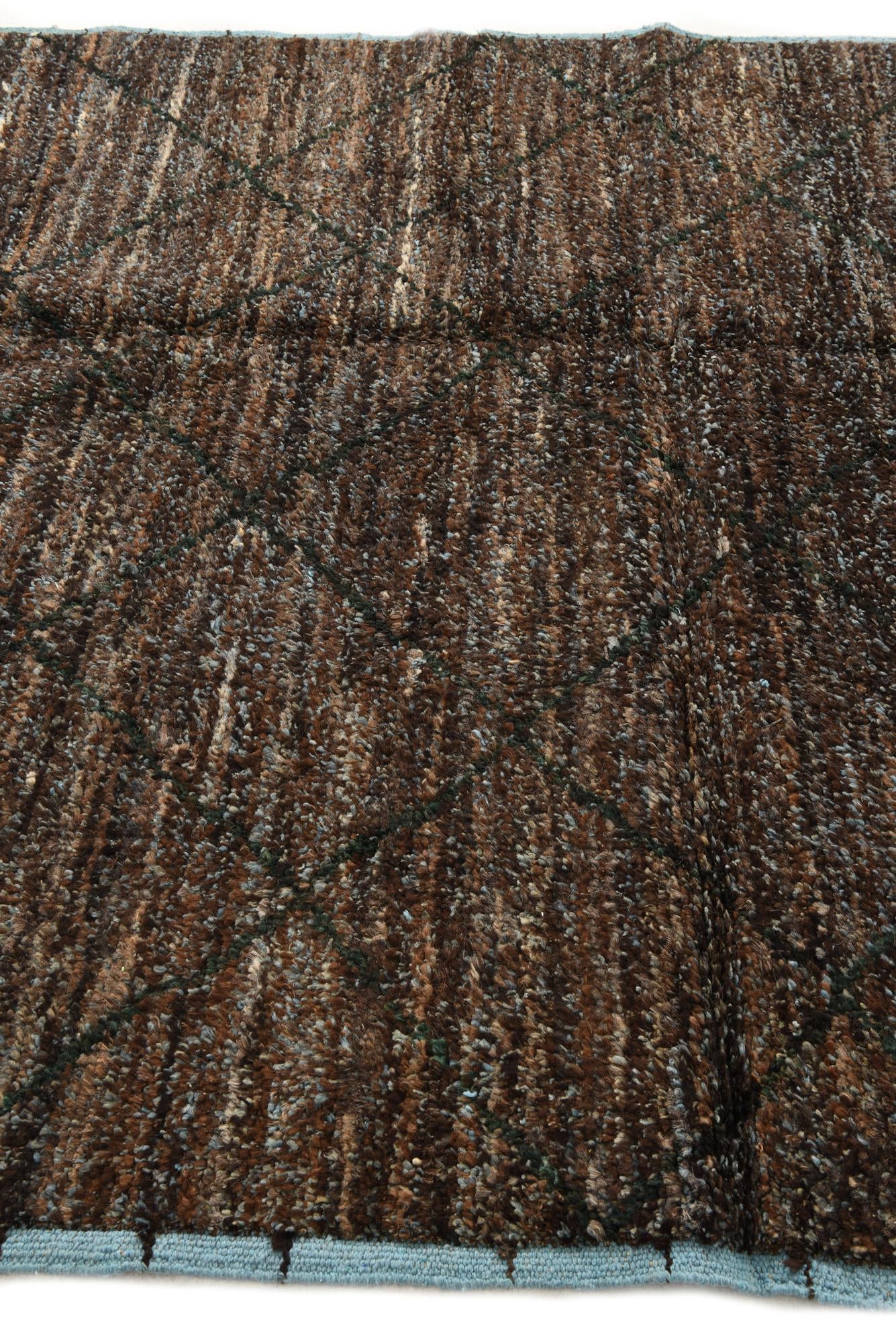 6' 1 x 9' 1 Hand Knotted Moroccan Wool Rug