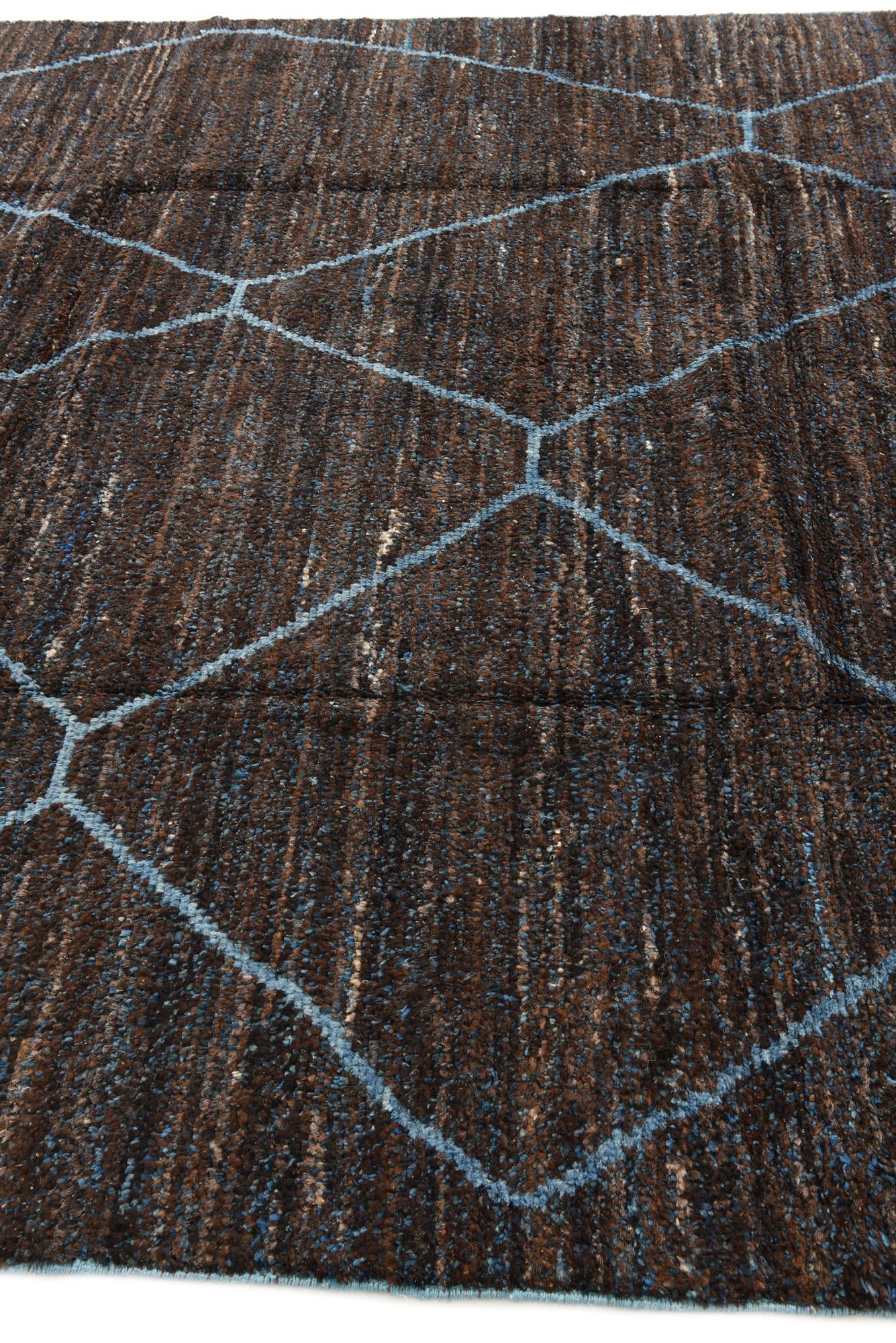 8' x 10' 6 Hand Knotted Moroccan Wool Rug