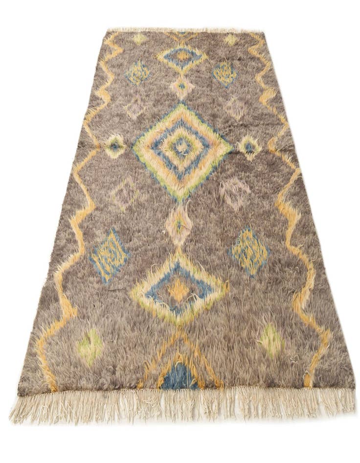 Detail image of 5' 8 x 8'  Hand Knotted Moroccan Wool Rug