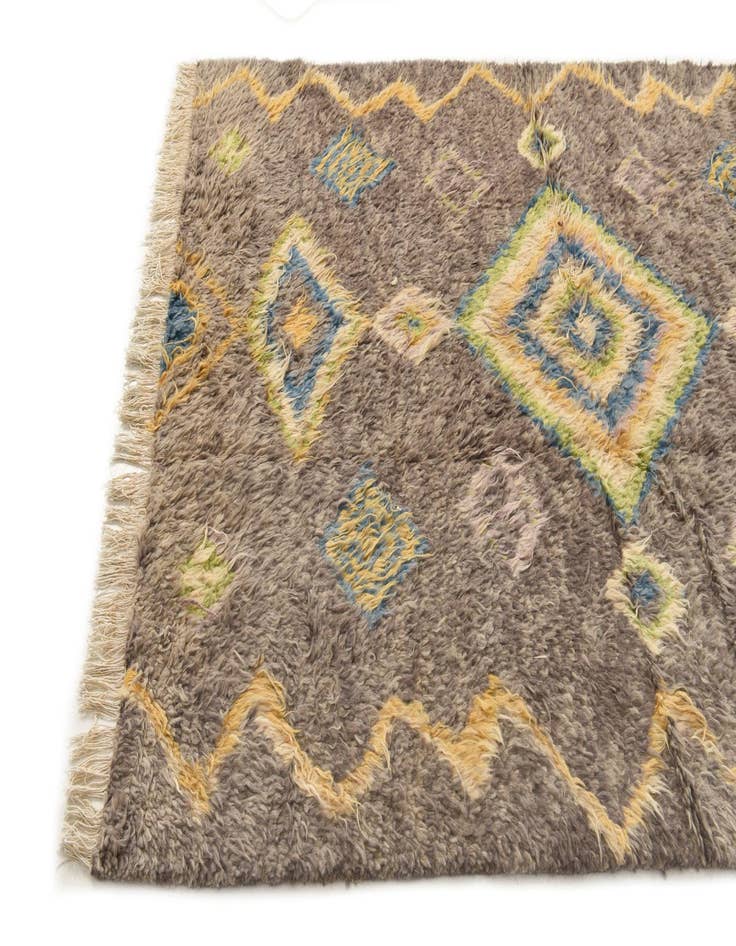 Detail image of 5' 8 x 8'  Hand Knotted Moroccan Wool Rug