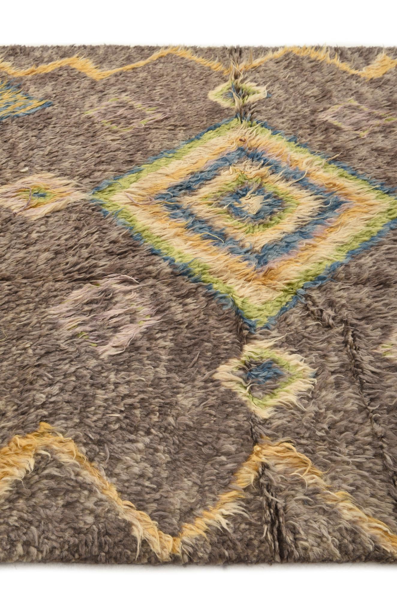 5' 8 x 8' Hand Knotted Moroccan Wool Rug