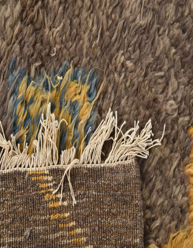 Detail image of 5' 8 x 8'  Hand Knotted Moroccan Wool Rug