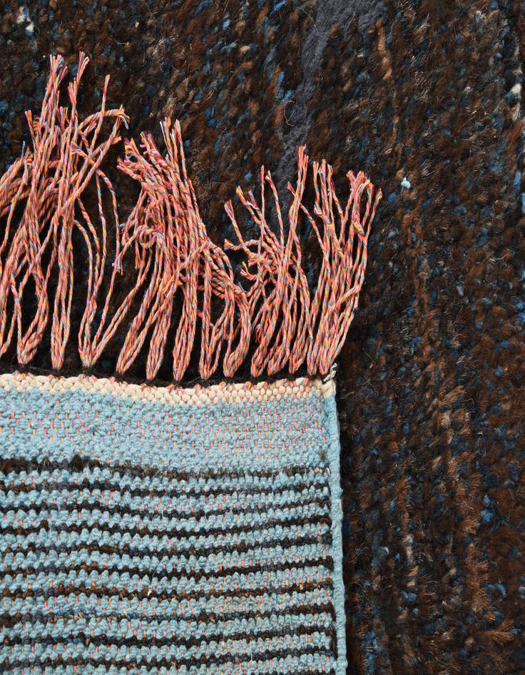 Detail image of 6' x 9' 5  Hand Knotted Moroccan Wool Rug