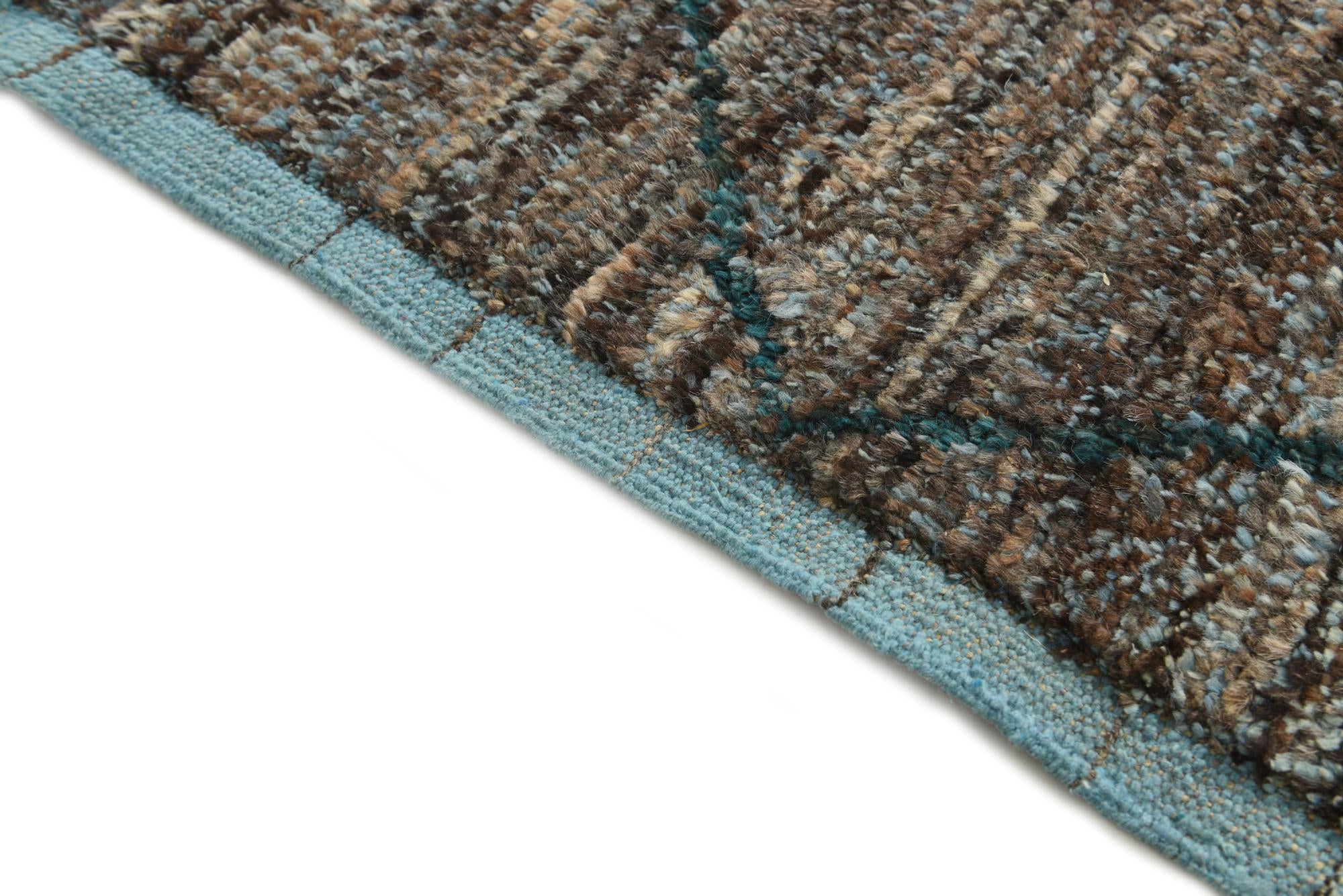 6' 1 x 9' 3 Hand Knotted Moroccan Wool Rug